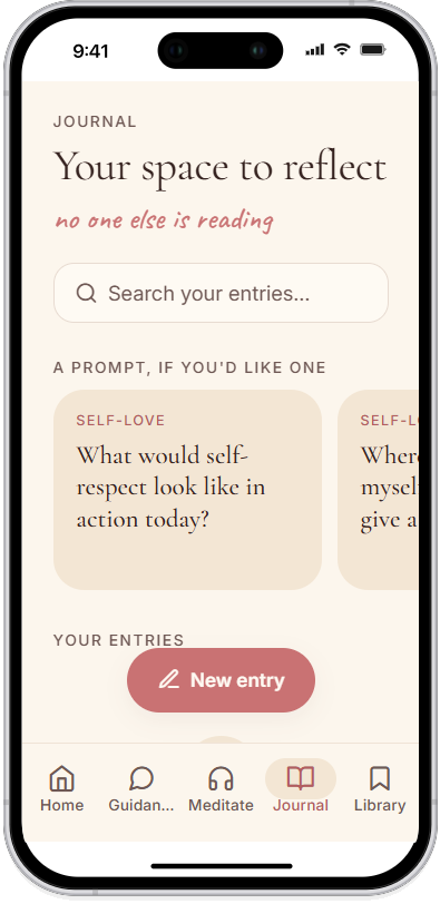 Journal screen